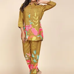 Maheshwar Printed Shirt Collar Tunic & Palazzos Co-Ords image 4