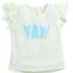 Tiny Girl Green Typography Printed Top-picture-26