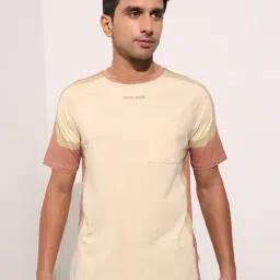 7 Alt by Pantaloons Beige Relaxed Fit Solid T-Shirt image 3
