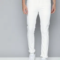 Mast & Harbour Men White Skinny Fit Mid-Rise Clean Look Stretchable Jeans-picture-28