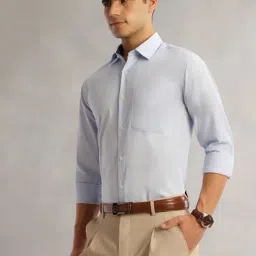 Thomas Scott Blue Cotton Regular Fit Shirt image 3