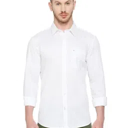 Basics White Cotton Slim Fit Shirt-picture-20