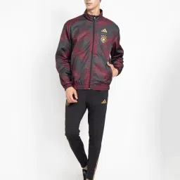 adidas Black & Maroon Regular Fit DFB WC ANTHEM Reversible Jacket image 5