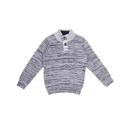 Gini & Jony Kids Grey Printed Sweater image 1