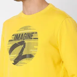 Spykar Yellow Round Neck Sweatshirt image 4