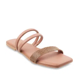 Mochi Women's Peach Casual Sandals image 2