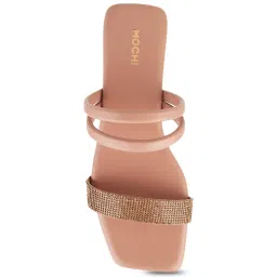 Mochi Women's Peach Casual Sandals image 3
