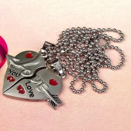 J.S ENTERPRISES Heart Shaped Pendants with Chains-picture-29