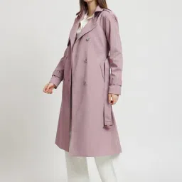 Fablestreet Lilac Relaxed Fit Coat image 3