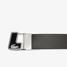 Lacoste Men Leather Belt With Logo Buckle image 3