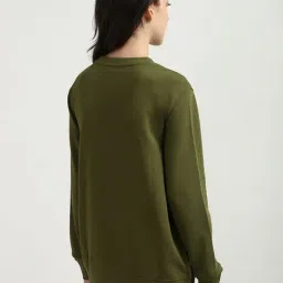 TOMMY HILFIGER Olive Cotton Graphic Print Sweatshirt image 2