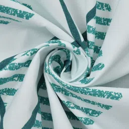 Bromwick White & Green Checked Cotton Single Duvet Cover image 3