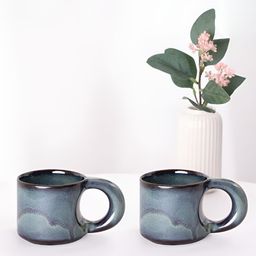 haus & kinder Blue 2 Pieces Ceramic Glossy Mugs-picture-11