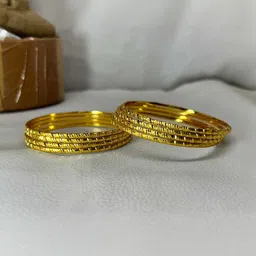 MAA sitala store Set Of 8 Gold-Plated Bangles-picture-32