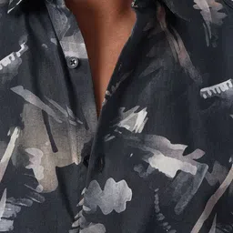 Banana Club Men Abstract Printed Classic Slim Fit Casual Shirt image 5