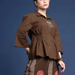 Taavi Block Print Legacy Shirt With Capris Co-Ord Set-picture-5