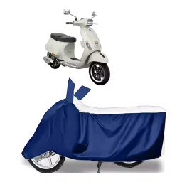 Auto Pearl Two Wheeler Cover for Vespa SXL 150 BS6 BS6 - White, Blue-picture-34