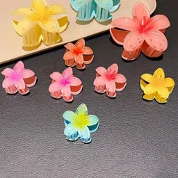 Elecsera Pack of 3 Floral Shaped Claw Clip image 5