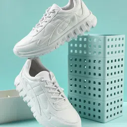 LIBERTY Patch Detailed Lace Up School Shoes - White-picture-20