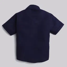 Jeet Ethnics Half Sleeves Solid Suspender Shirt With Checked Shorts With Bow - Blue image 4