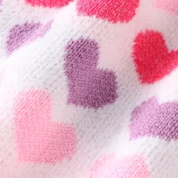 Babyoye Knitted Full Sleeves Pullover Sweatshirt With Hearts Design - White image 3