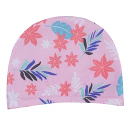 PASSION PETALS Lycra Half Sleeves Floral & Surf Text Printed Coordinating Swimsuit Set - Pink image 5