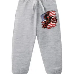 KAVEE Pure Cotton Knit Pack Of 3 Astronaut & Animal Printed Bio Washed Lounge Pants - Grey Black & Brown image 5