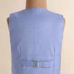 Robo Fry Woven Full Sleeves 3 Piece Party Suit with Bow - Royal Blue image 5