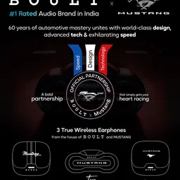 goboult BOULT AUDIO Mustang Torq Wireless With 50H Playtime Earbuds - Silver image 2