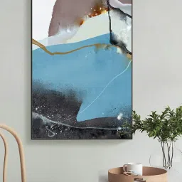 Art Street Printed Black Cotton Canvas Wall Art image 1