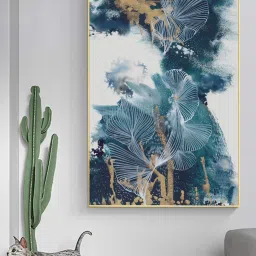 Art Street Printed Gold Cotton Canvas Wall Art image 1