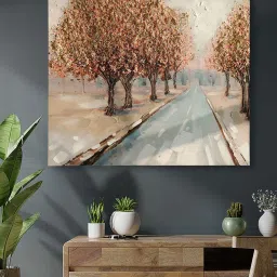 Art Street Printed Multicolor Cotton Canvas Wall Art image 1