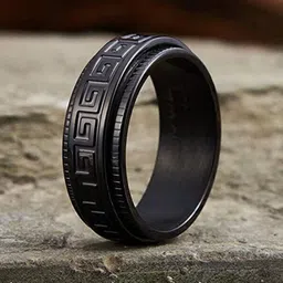 MEENAZ Men Silver Plated Stainless Steel Band Finger Ring-picture-38