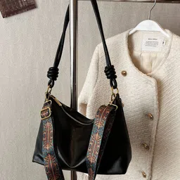 PURPLEHUNT Leather Structured Tote Bag-image-29