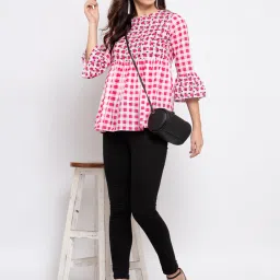 Style Quotient Pink Peplum Top image 4