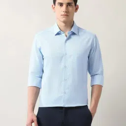 Arrow Blue Cotton Slim Fit Printed Shirt-picture-42