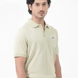 Rare Rabbit Green Regular Fit Embroidered Polo T-Shirt image 3