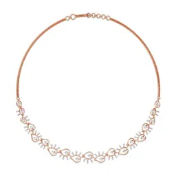 Joyalukkas 18k (750) Purity Rose Gold Whispering Dew Diamond Necklace-picture-31
