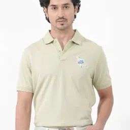 Rare Rabbit Green Regular Fit Embroidered Polo T-Shirt-picture-15