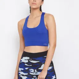 Clovia Blue Non Wired Padded Sports Bra-image-21