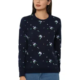 Solly by Allen Solly Navy Floral Print Sweatshirt-image-66