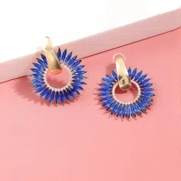 Sohi Gold Plated Designer Stone Party Drop Earrings-picture-23