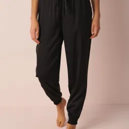 La Vie En Rose Black Plain Pyjamas image 1