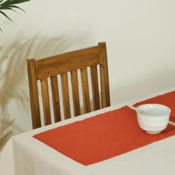 fabindia home Fabindia Rust Cotton 600 TC 600 GSM Prithi Table Mat - Set of 6 image 1