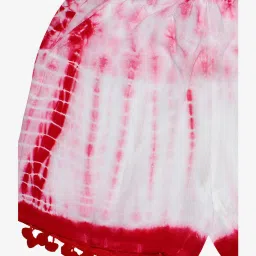 Kiddopanti Kids Coral & White Tie & Dye Shorts image 3