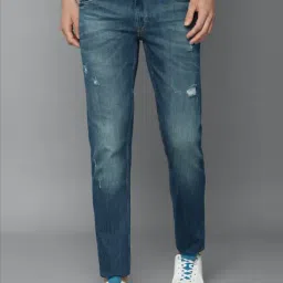 Allen Solly Blue Skinny Fit Distressed Jeans-picture-18