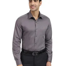 Arrow Grey Cotton Slim Fit Shirt-image-93