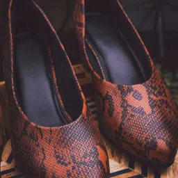 NR by Nidhi Rathi Women's Tan Casual Pumps image 1