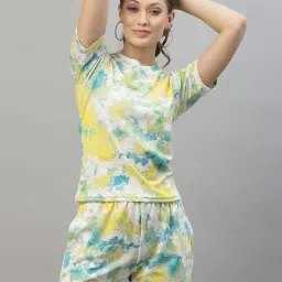 SELVIA Green & Blue Printed Co-Ords Set image 1