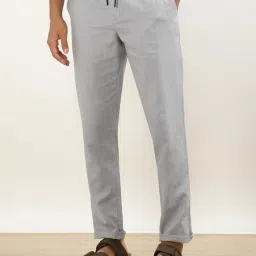 Andamen Grey Cotton Regular Fit Joggers image 1